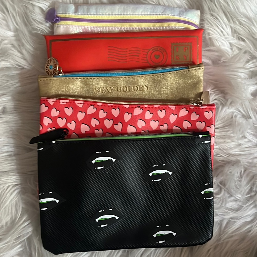 set of 5 makeup bags